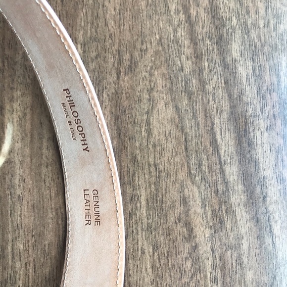 Philosophy pink leather belt, size 40 - Picture 4 of 12